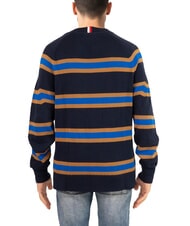 TOMMY HILFIGER TH Bawełniany sweter z okrągłym dekoltem i haftowanym logo niebo pustyni/ultra niebieski - Koszulki męskie - 2
