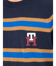 TOMMY HILFIGER TH Bawełniany sweter z okrągłym dekoltem i haftowanym logo niebo pustyni/ultra niebieski - Koszulki męskie - 3