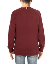 TOMMY HILFIGER TH Bawełniany sweter z okrągłym dekoltem i haftowanym logo - Koszulki męskie