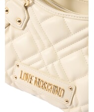 LOVE MOSCHINO QUILTED Torebka z paskiem na ramię kość słoniowa - Torby damskie - 4