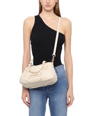 LOVE MOSCHINO QUILTED Torebka z paskiem na ramię kość słoniowa - Torby damskie - 6