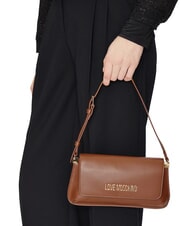 LOVE MOSCHINO LOGO LETTERING Torba na ramię wielbłąd - Torby damskie - 5