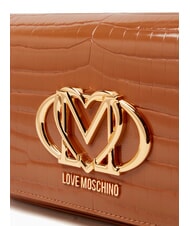 LOVE MOSCHINO CROCO Torba na ramię wielbłąd2 - Torby damskie - 3