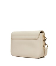 LOVE MOSCHINO LAMINATED BOLD LOVE Torba na ramię z klapką kość słoniowa - Torby damskie - 2