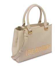 LOVE MOSCHINO BOLD LOVE Torebka z paskiem na ramię kość słoniowa - Torby damskie - 3