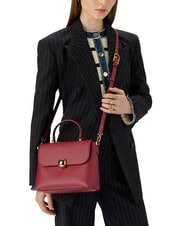 FURLA MOONLIGHT  Mała torebka z paskiem na ramię WIŚNIA d - Torby damskie - 4
