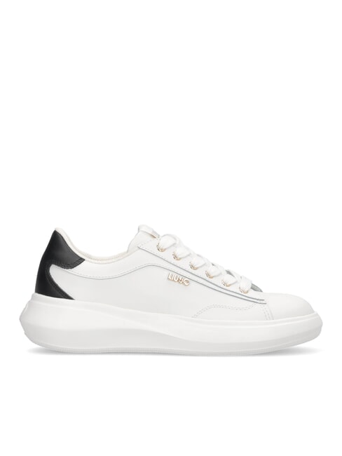 CASPER 01 Sk&oacute;rzane trampki biały/czarny - Buty damskie