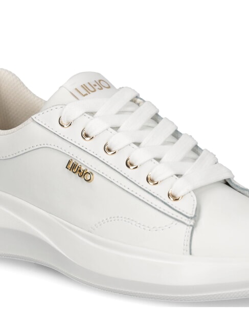 CASPER 01 Sk&oacute;rzane trampki biały/czarny - Buty damskie