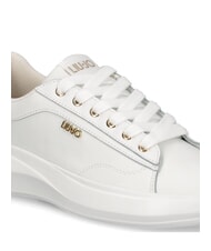 LIUJO CASPER 01 Sk&oacute;rzane trampki biały/czarny - Buty damskie - 4
