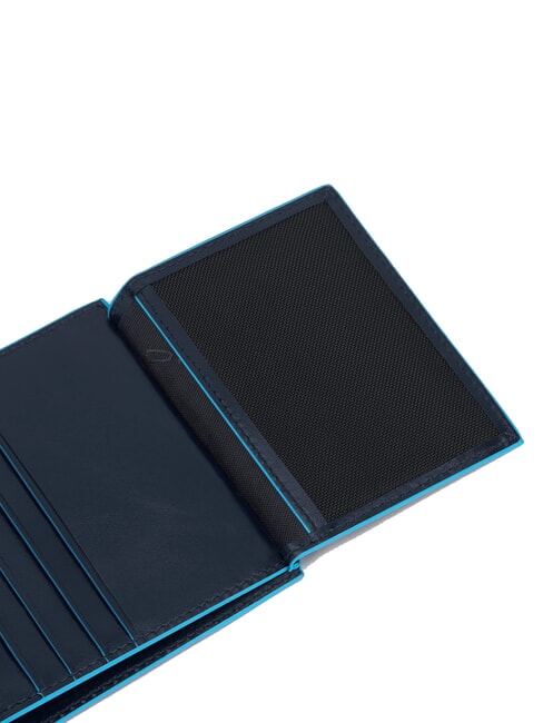 BLUE SQUARE Pionowy portfel sk&oacute;rzany niebieski - Portfele męskie