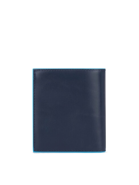 BLUE SQUARE Pionowy portfel sk&oacute;rzany niebieski - Portfele męskie