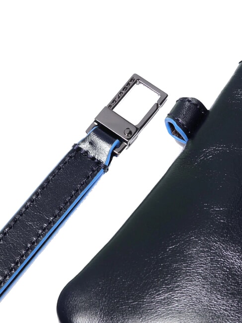 BLUE SQUARE Męski sk&oacute;rzany portfel na karty niebieski - Portfele męskie