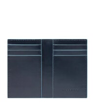 PIQUADRO BLUE SQUARE Pionowy portfel sk&oacute;rzany niebieski - Portfele męskie - 2