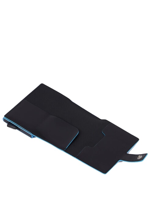 BLUE SQUARE Sk&oacute;rzany portfel na karty Czarny - Portfele męskie