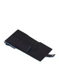 PIQUADRO BLUE SQUARE Sk&oacute;rzany portfel na karty Czarny - Portfele męskie - 2