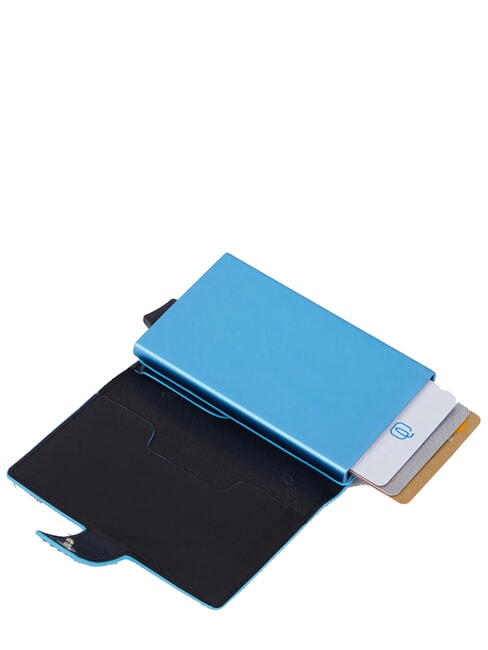 BLUE SQUARE Sk&oacute;rzany portfel na karty Czarny - Portfele męskie