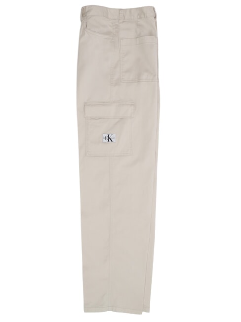 CK JEANS Spodnie cargo z elastycznej bawełny skorupka jajka - Spodnie damskie