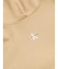 CALVIN KLEIN CK JEANS Bluza bawełniana z kapturem i kieszenią trawertyny - Bluzy damskie - 3