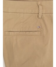 TOMMY HILFIGER TH Spodnie z elastycznej bawełny beżowy - Spodnie damskie - 4