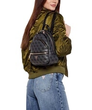 GUESS MANHATTAN 2 Mały plecak 4G z logo piwonii logo w kolorze ciemnego szarego - Torby damskie - 5