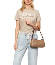 GUESS NOELLE 2 Torba na ramię, torba crossbody logo mleka/brązowy - Torby damskie - 6