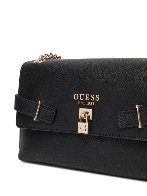 YESBA Torba na ramię z klapką, torba typu crossbody CZARNY - Torby damskie