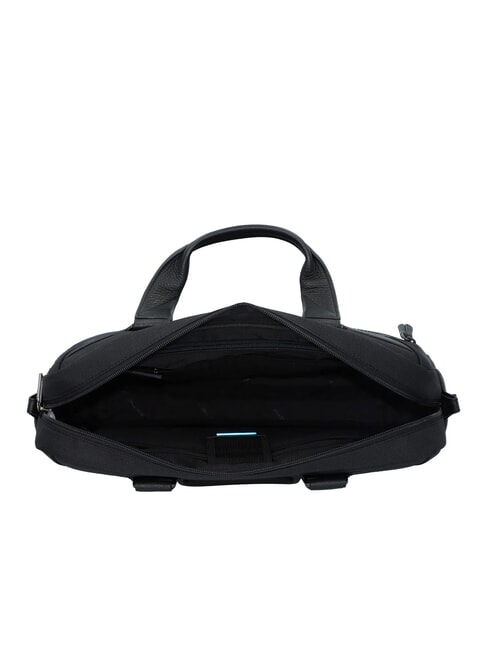 TRAKAI Akt&oacute;wka ze sk&oacute;ry i materiału na laptopa 14" Czarny - Teczki robocze