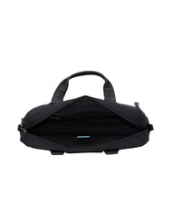 PIQUADRO TRAKAI Akt&oacute;wka ze sk&oacute;ry i materiału na laptopa 14" Czarny - Teczki robocze - 5