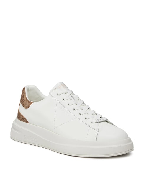ELBA  Adidasy biały beżowy brązowy - Buty męskie