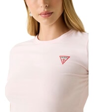 GUESS MINI TRIANGLE Koszulka typu slim-fit delikatny r&oacute;ż - Koszulki i topy damskie - 3