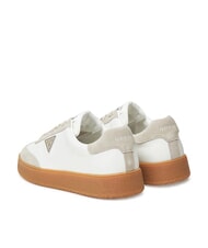 GUESS WIMAN Sk&oacute;rzane trampki biały beż - Buty męskie - 5