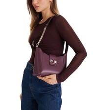 GUESS JANE Torba na ramię wino - Torby damskie - 5