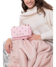 GUESS EVERLEE Torba pikowana z aplikacjami woda r&oacute;żana - Torby damskie - 4
