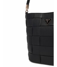 GUESS MAYLEE Mała torba na ramię typu bucket CZARNY - Torby damskie - 4