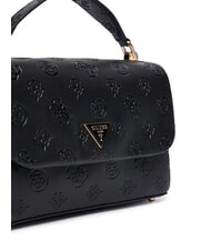 GUESS TISHA Torebka z paskiem na ramię czarne logo - Torby damskie - 4