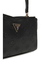 GUESS TISHA Torebka z paskiem na ramię czarne logo - Torby damskie - 5