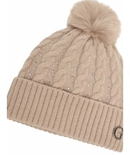 GUESS KNITTED Czapka z pomponem R&Oacute;ŻA - Włosy - 3