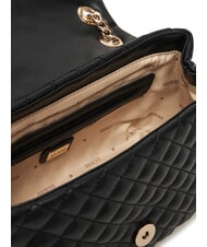 GUESS EVERLEE Pikowana torba na ramię, torba crossbody CZARNY - Torby damskie - 6