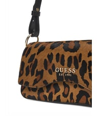 GUESS DOMITILLA Sk&oacute;rzana torba na ramię St. Animalier lampart - Torby damskie - 3
