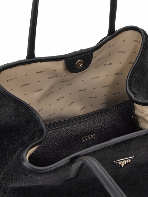 VICTORIA Torba typu shopper Teddy z kopert&oacute;wką CZARNY - Torby damskie