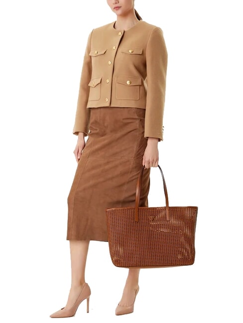 BRIGITTA Torba typu shopper z tkaniny z kopert&oacute;wką KONIAK - Torby damskie