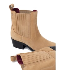 TOMMY HILFIGER TH SUEDE COWBOY Zamszowe botki teksańskie khaki - Buty damskie - 3