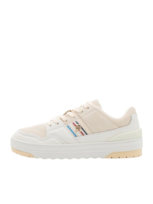 SUEDE STRIPES BASKET Trampki ze sk&oacute;ry zamszowej beżowy - Buty damskie