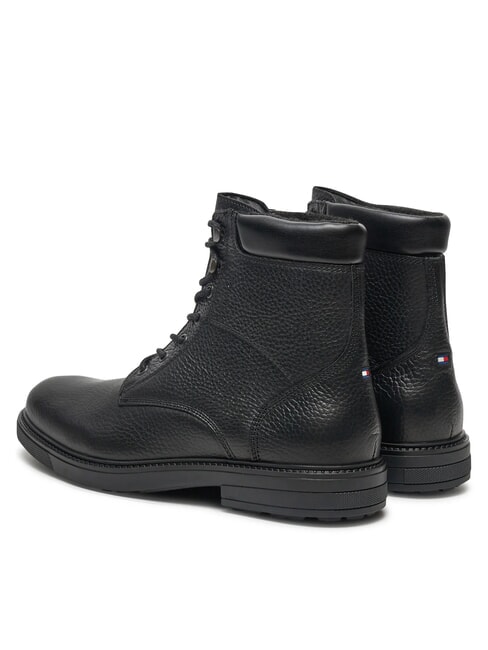 HILFIGER OUTDOOR Sk&oacute;rzane botki z wyściełanym kołnierzem czarny - Buty męskie