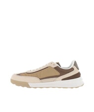 TOMMY HILFIGER RETRO RUNNER Trampki ze sk&oacute;ry i materiału beżowy - Buty męskie - 4