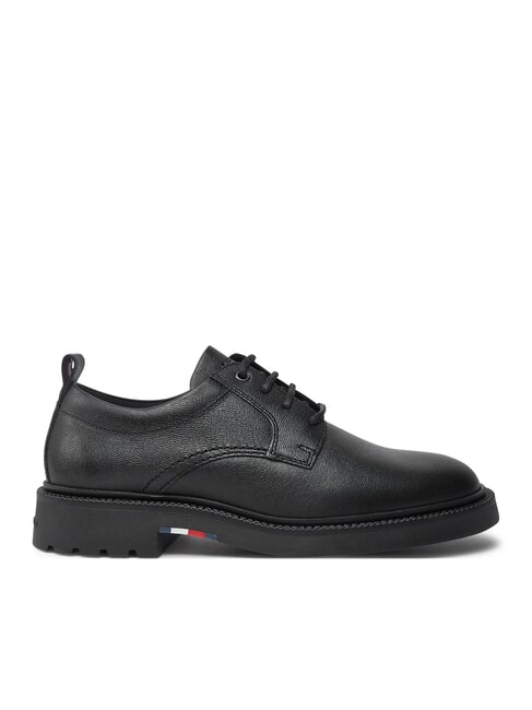 HILFIGER COMFORT Sk&oacute;rzane buty typu derby ze sznurowaniem czarny - Buty męskie