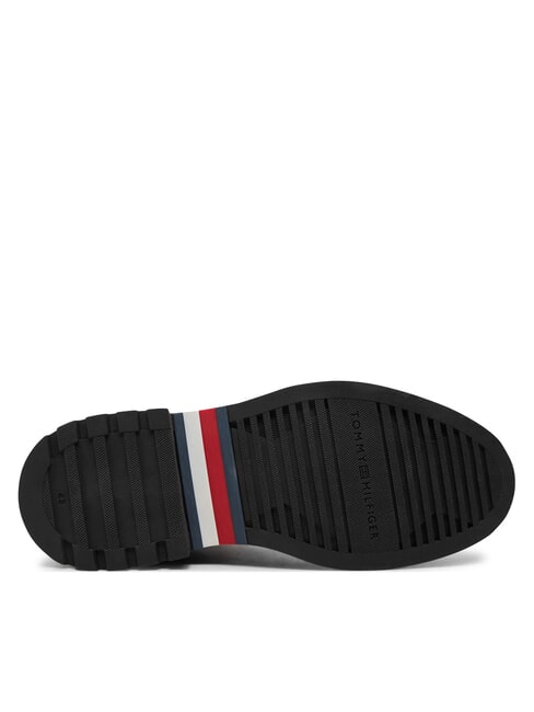 HILFIGER COMFORT Sk&oacute;rzane botki sznurowane z zamkiem błyskawicznym czarny - Buty męskie