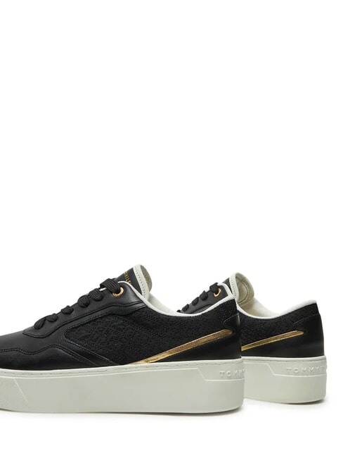 PLATFORM MONOGRAM Sk&oacute;rzane trampki za kostkę czarny - Buty damskie