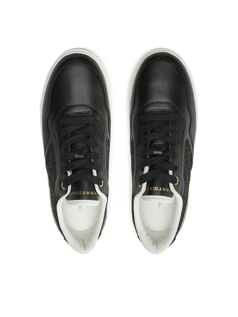 PLATFORM MONOGRAM Sk&oacute;rzane trampki za kostkę czarny - Buty damskie