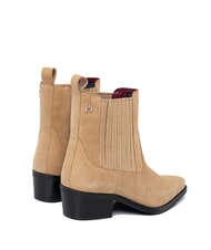 TOMMY HILFIGER TH SUEDE COWBOY Zamszowe botki teksańskie khaki - Buty damskie - 4